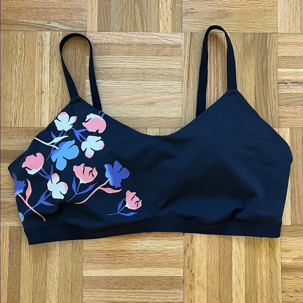 adidas Black Leggings with Floral Design - Picture 2 of 9